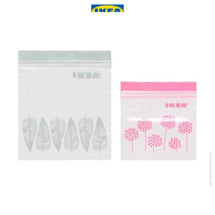 Gambar IKEA ISTAD Kantong Plastik Klip Penyimpanan 0,4L dan 1L Isi 60 pcs - Hijau/Pink - Hijau/Pink dari IKEA Indonesia undefined Tokopedia