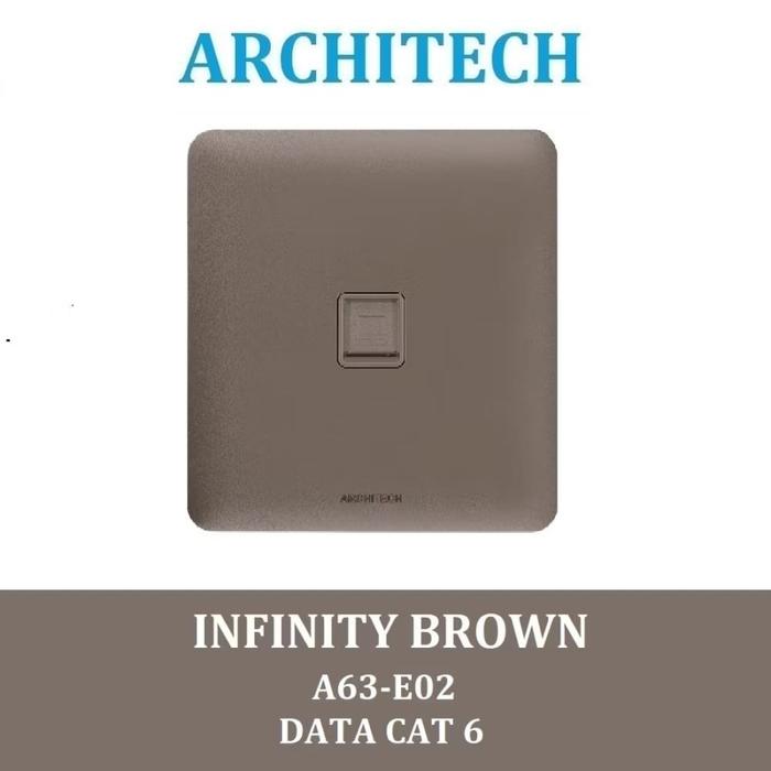 Gambar ARCHITECH SAKLAR INFINITY BROWN A63 SERIES / STOP KONTAK / SAKLAR / AC / CAT 6 / TV / UNIVERSAL SAKELAR RUMAH MODERN MEWAH - DATA CAT 6 dari Jupaja999 undefined Tokopedia