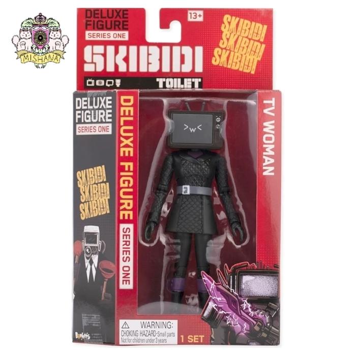 Gambar Action Figure SKIBIDI Toilet Deluxe 6 inch 15 cm Figure: Plungerman, Cameraman, Dark Speakerman or TV Woman Collectible Figure, Officially Licensed Toilet Merch 22 Titik Artikulasi Made To Move - TV Woman dari Mishana Shop undefined Tokopedia