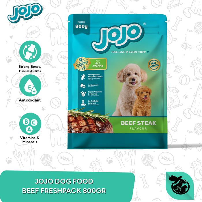 Gambar Jojo Dry Dog Food Adult Puppy Makanan Anjing Kering 800gr Fresh Pack - BEEF dari CV PERMATA SAHABAT MAJU undefined Tokopedia