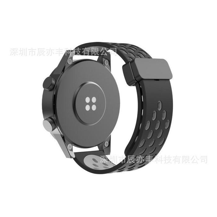 Gambar Strap Sport Tali Magnetic Buckle Smartwatch Garmin Venu 2 Plus SQ Music Samsung Gear S2 Classic Sport 2 S4 42mm Rubber Silikon Silicone - Black Grey dari Afrianyloo88 undefined Tokopedia