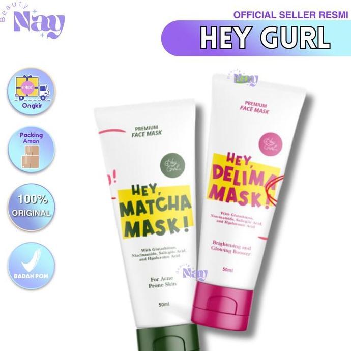 Gambar Heygurl Mask Delima Matcha Premium Face Mask Hey Matcha Delima Mask Masker Wajah Clay Mask By Heygurl 50Ml - MATCHA MASK, HEYGURL dari Insany Kartika undefined Tokopedia