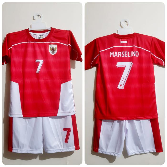 Gambar BAJU BOLA NO 7 MARSELINO | COD SETELAN JERSEY TIMNAS ANAK LAKI LAKI - MARSELINO, 7 tahun dari feifei mobile undefined Tokopedia