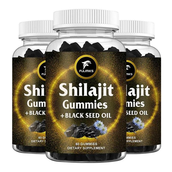 Gambar IMPORT PURE SHILAJIT SUPPLEMENT GUMMIES WITH BLACK SEED OIL, HIGH POTENCY PURE, IMMUNE ENERGY, SUPPORT COGNITIVE FUNCTION - 3 Bottles dari Degistaa shops undefined Tokopedia