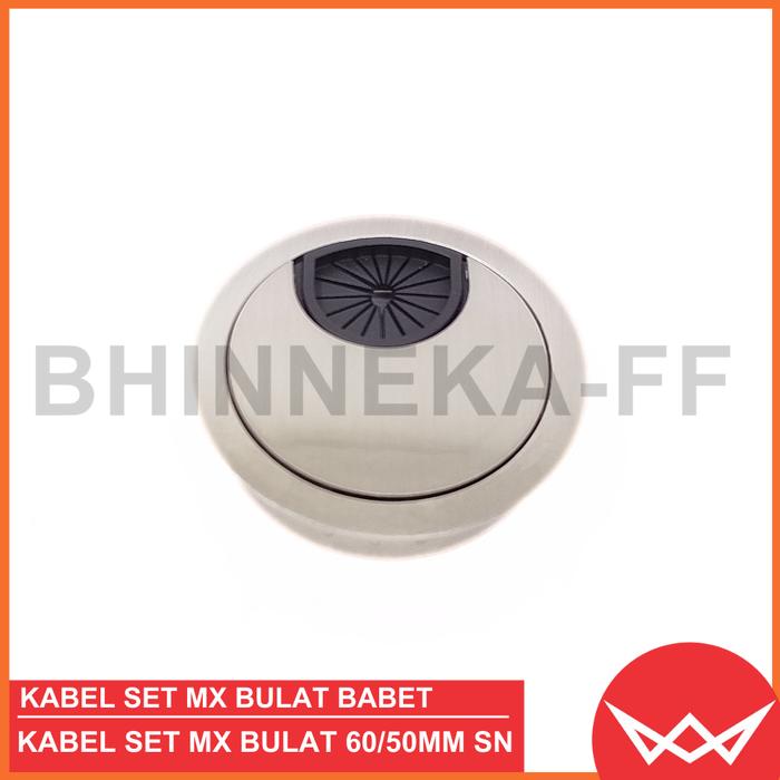 Gambar Tutup Lubang Kabel / Grommet Kabel / Tutup Gromet Stainless / Chrome Meja Kantor Kabinet TV Dapur - Gromet Bulat Babet SN - 60/50MM SN dari BHINNEKA-FF undefined Tokopedia