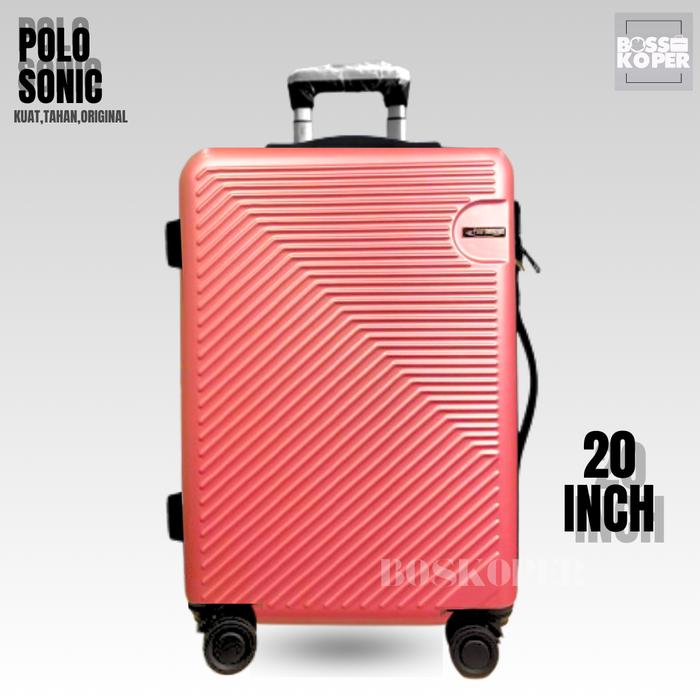 Gambar tas koper Polo Happy 802 20inch - koper kabin - koper murah - hardcase - Rosegold dari Boskoper undefined Tokopedia