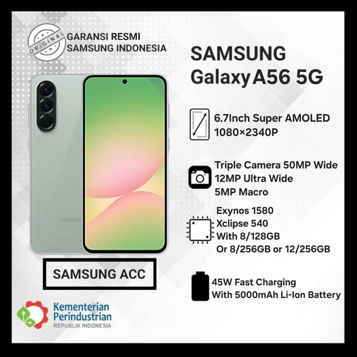 Gambar Samsung Galaxy A56 5G Garansi Resmi SEIN - Awesome Olive, 8GB/256GB dari SAMSUNG ACC undefined Tokopedia