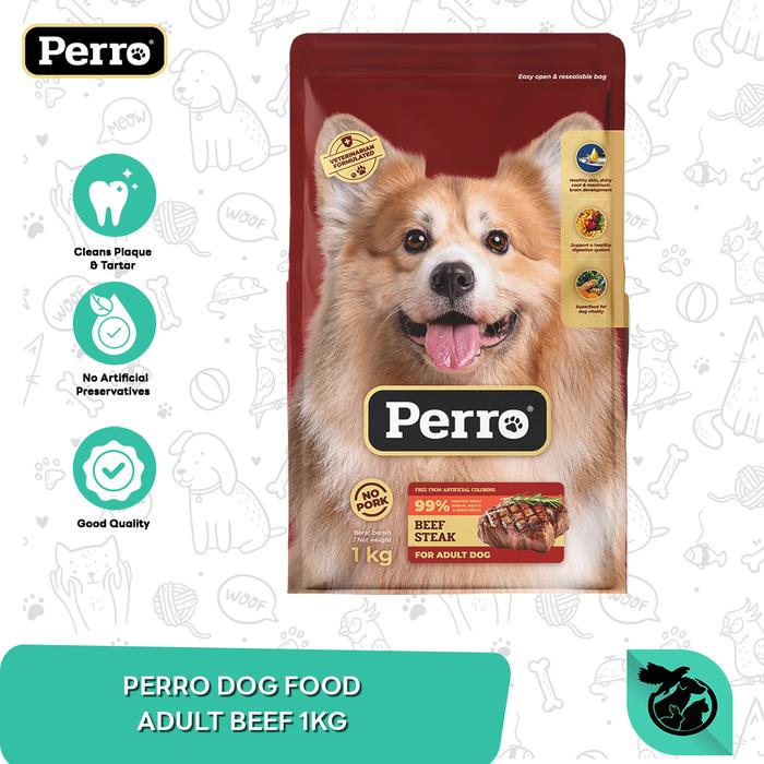 Gambar Perro Dry Dog Food Adult Puppy Makanan Anjing Kering 1kg Fresh Pack - ADULT BEEF dari CV PERMATA SAHABAT MAJU undefined Tokopedia