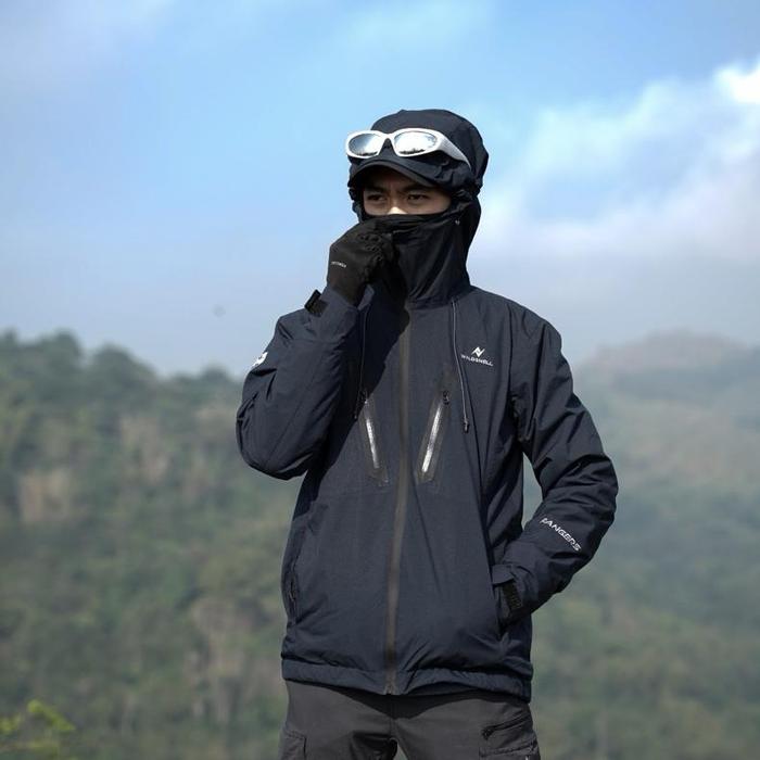 Gambar TERLARIS Jaket gorpcore Wildshell Ranger Series 100% Waterproof - Hitam, M dari WANADRI undefined Tokopedia