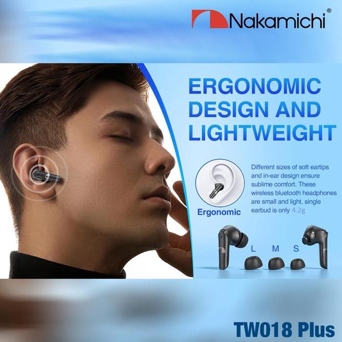 Jual Nakamichi TW018ENC PLUS True Wireless Earbuds Bluetooth