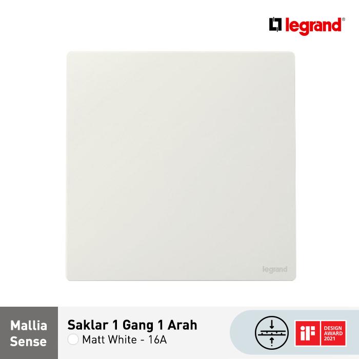 Gambar Legrand Mallia Sense - Saklar 1 Gang 1 Arah - 16A - Matt White dari Legrand Indonesia undefined Tokopedia