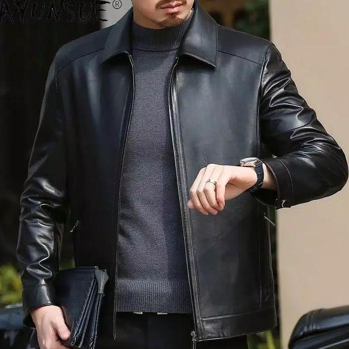 Gambar BRO STORE - Jaket Kulit Domba Asli Garut Pria 100% Original- Garansi Uang Kembali Jika Terbukti Palsu - Hitam, M dari Bro_Store ID undefined Tokopedia