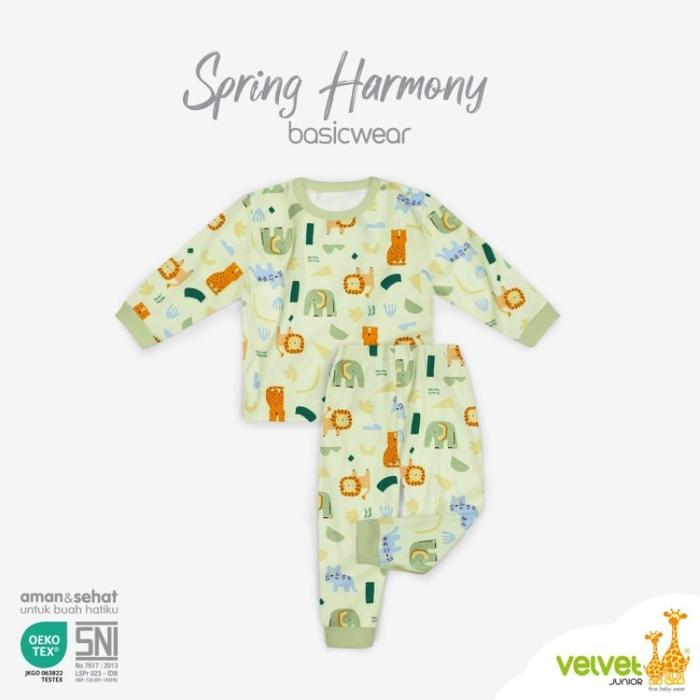 Gambar Setelan Baju Tidur Piyama Panjang Velvet Junior SML LB LL XL XXL - Harmony Safari, S dari ROYAL BABY INDONESIA undefined Tokopedia