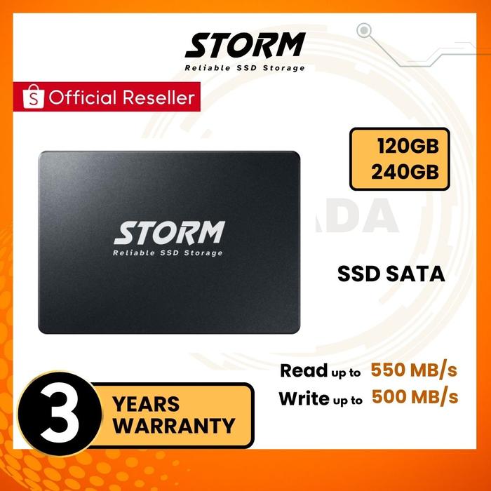 Gambar STORM SSD SATA 3 120GB / 240GB 2.5" SSD Internal SSD 120 GB 240 GB SATA III SATA3 - GARANSI RESMI 3 TAHUN - SSD Only, 120GB dari Lumugada undefined Tokopedia