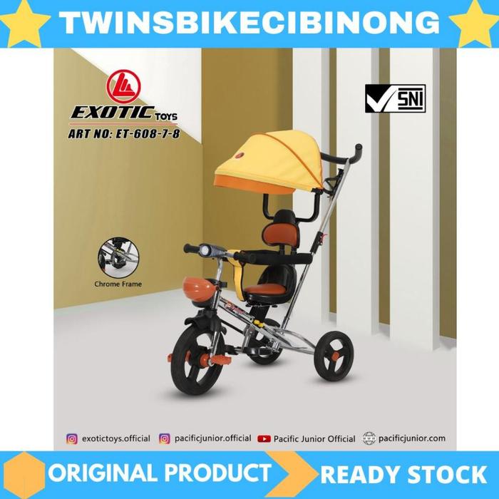 Gambar TRICYCLE CP ET-608-7-8 (STIR CANOPY) EXOTIC - Chrome Yellow dari sanzstore1818 undefined Tokopedia