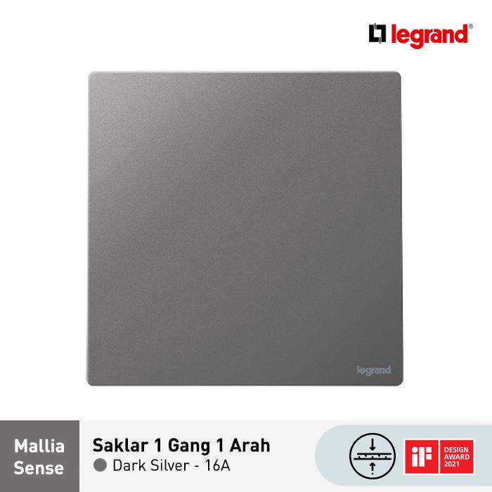Gambar Legrand Mallia Sense - Saklar 1 Gang 1 Arah - 16A - Dark Silver dari Legrand Indonesia undefined Tokopedia
