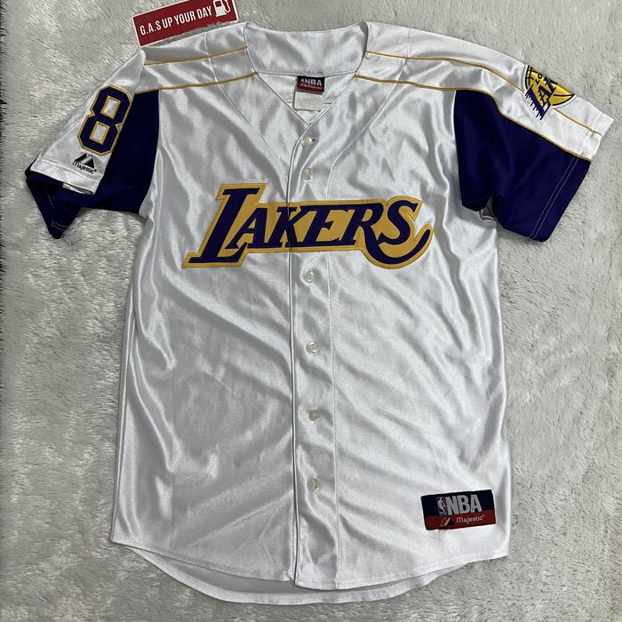希少未使用！Majestic Lakers Kobe Bryant NBA 8番 Jual NBA Majestic Kobe Bryant “8” Lakers Baseball Jersey