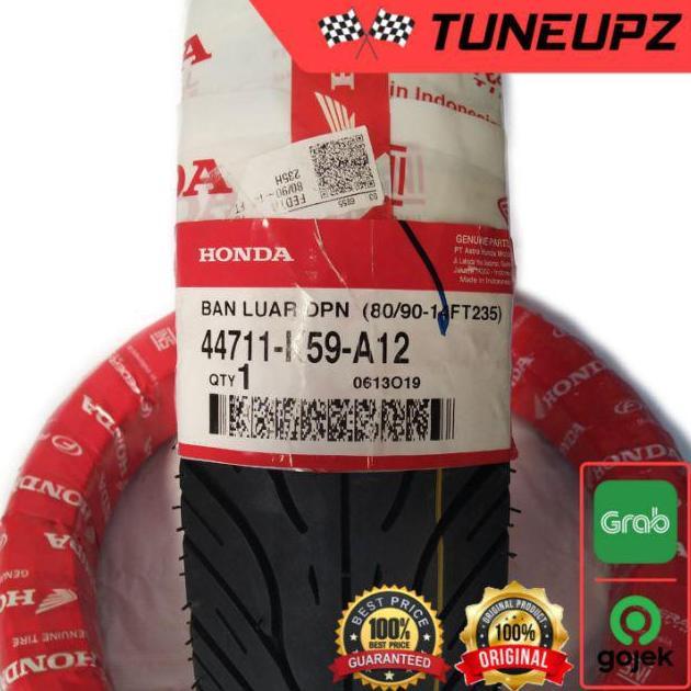 Gambar BAN HONDA ORIGINAL 80/90-14 FEDERAL FT235 TUBELESS/TUBETYPE AHM DEPAN MOTOR MATIC BEAT VARIO TUBLES K59 K0J KVB SPACY GENIO SCOOPY 125 80 90 14 ASLI GENUINE PARTS MIO SOUL GT FINO 110 125 150 FI STREET KARBU OLD DELUXE A12 TL TUBLES MAXXIS FDR IRC 44711 - TUBELESS dari sugarrushstore undefined Tokopedia