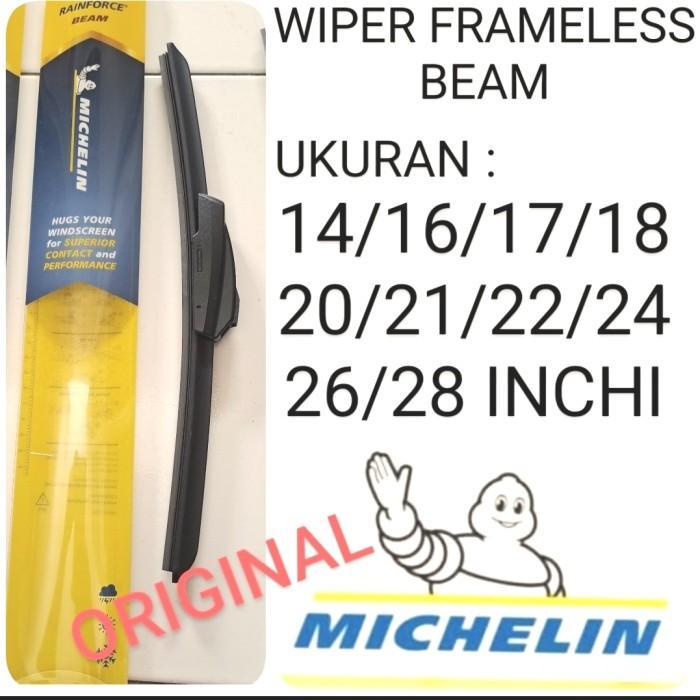 Gambar Wiper Mobil Michelin Rainforce Beam / Full Karet Terbaru Best Quality Asli 100% Original - 14 IN dari LAMPU mal undefined Tokopedia