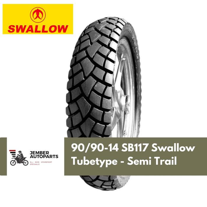 Gambar Ban Luar Motor 80 90/ 90 90 14, 70 90/ 80 90/ 100 80/ 110 80/ 120 80/ 130 80 RING 17 Swallow Semi Trail (SB117 Street Enduro)– BeAT Mio Genio Vario Spacy Scoopy Lama Jupiter Supra Kharisma Vega - 70/90-17 dari sugarrushstore undefined 3 Tokopedia