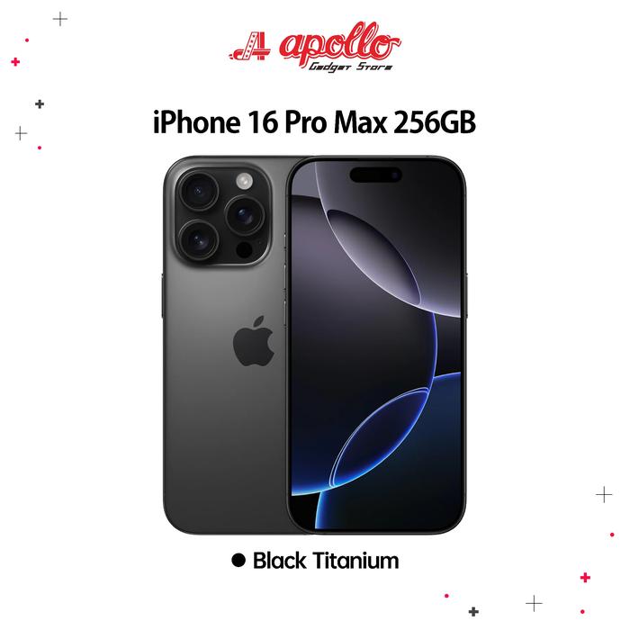 Gambar Apple iPhone 16 Pro Max 256GB Garansi Resmi Indonesia - Black Titanium dari ApolloGadgetStore.id undefined Tokopedia