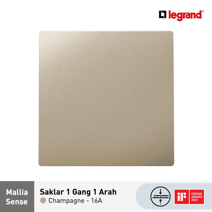 Gambar Legrand Mallia Sense - Saklar 1 Gang 1 Arah - 16A - Champagne dari Legrand Indonesia undefined Tokopedia