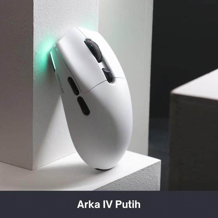 Gambar Rexus Arka IV RX115 Mouse Gaming Wireless 3 connection Modes , Arka 4 RX-115 Ambidextrous with Macro Software , PAW 3311 Pixart Sensor Hitam Kabel - Putih dari Click & Go Tokopedia undefined Tokopedia