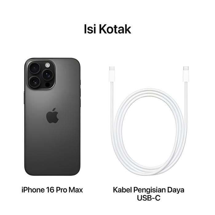 Gambar Apple iPhone 16 Pro Max (Special Edition) - Black Titanium, 256 GB dari Digibox Indonesia undefined Tokopedia