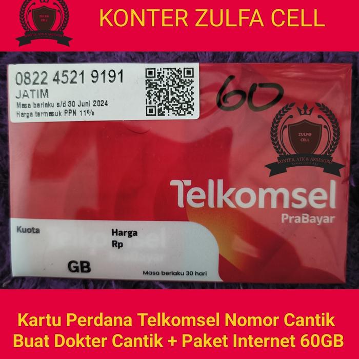 Gambar Kartu Perdana Telkomsel Nomor Cantik Buat Dokter GIGI & Paket Internet 60GB dari ZULF@ CELL undefined Tokopedia