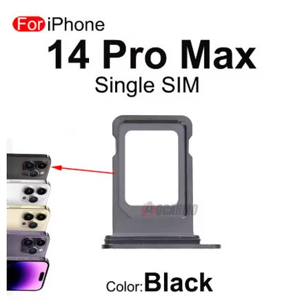 Gambar Aocarmo For iPhone 14 Pro Max 14PM Single Dual SIM Card Tray Holder Slot Drawer Black Silver Purple Gold Replacement Part - SingleSIM-Black dari Hanggara04 undefined Tokopedia
