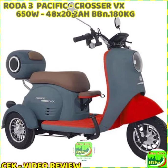 Gambar Sepeda Listrik Roda 3 - Vr. E Bike Pacific Crosser Vx / Exotic Sierra [Terlaris] [Terbaru] - PCF CROSSER VX dari alghistor undefined Tokopedia