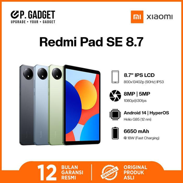 Gambar UP.GADGET - REDMI - PAD SE 8.7 - NEW - PONTIANAK dari UpGadget Pontianak undefined Tokopedia