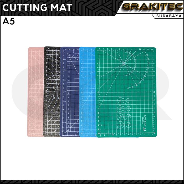 Gambar Alas Potong Kertas ( Cutting Mat ) A3, A4, A5 Bahan PVC, Double-Side - A5, Hijau dari Grakitec Surabaya undefined Tokopedia