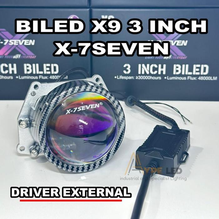 Gambar ORIGINAL BILED X9 PROJECTOR 3 INCH PURPLE LENS 100 WATT BILED 12-24 VOLT PROJIE BILED MOTOR MOBIL - 1 UNIT BILED X9, + De Merah dari Tekitaa undefined Tokopedia