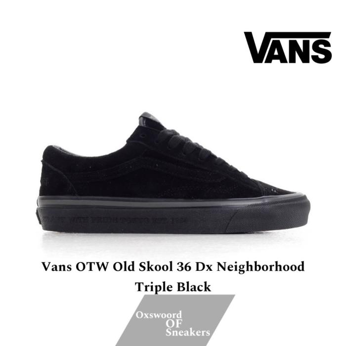 Jual Vans OTW Old Skool 36 Dx Neighborhood Triple Black - Full