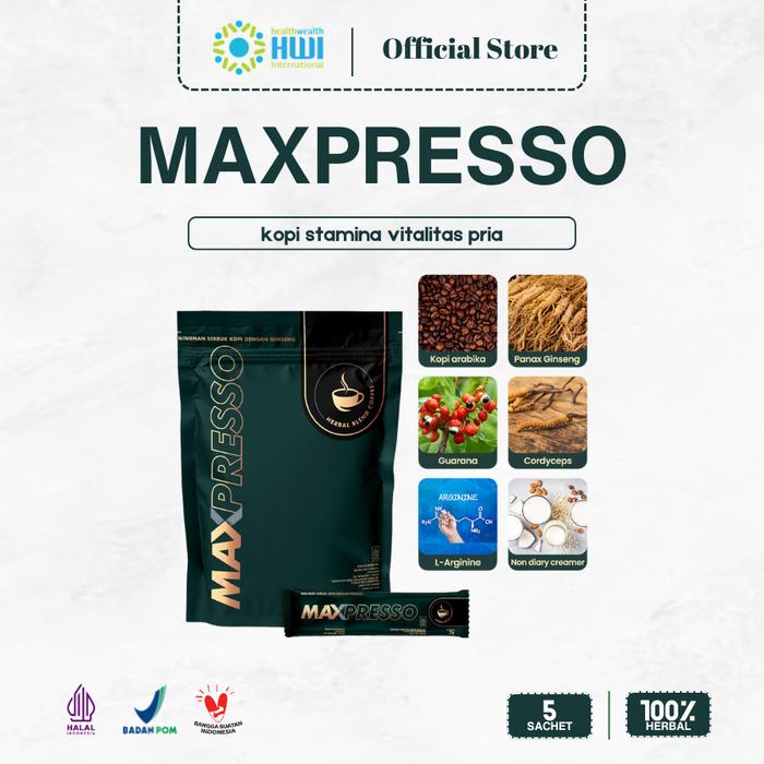 Gambar Maxpresso HWI 100% Original | Kopi Herbal Stamina dan Vitalitas dari hwistorebali undefined Tokopedia
