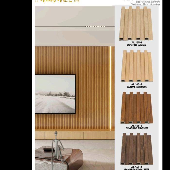 Gambar Wallpanel PVC / Wallpanel WPC / Wall Panel Akira Lite Seri Fluted Great Wave - AL 165-4 dari HomeDesign 88 undefined Tokopedia