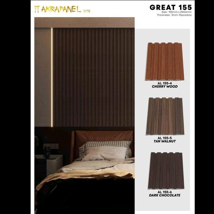 Gambar Wallpanel PVC / Wallpanel WPC / Wall Panel Akira Lite Seri Fluted Great Wave - AL 155-6 dari HomeDesign 88 undefined Tokopedia