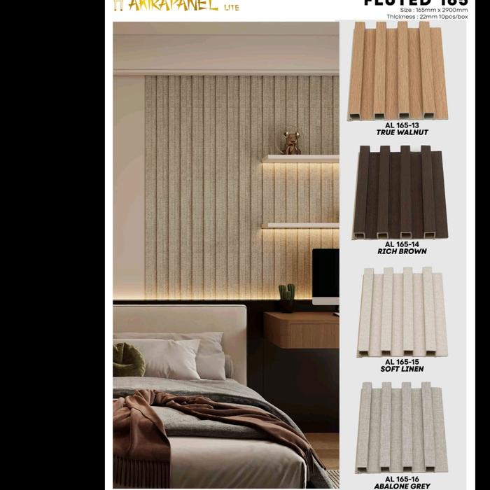 Gambar Wallpanel PVC / Wallpanel WPC / Wall Panel Akira Lite Seri Fluted Great Wave - AL 165-16 dari HomeDesign 88 undefined Tokopedia
