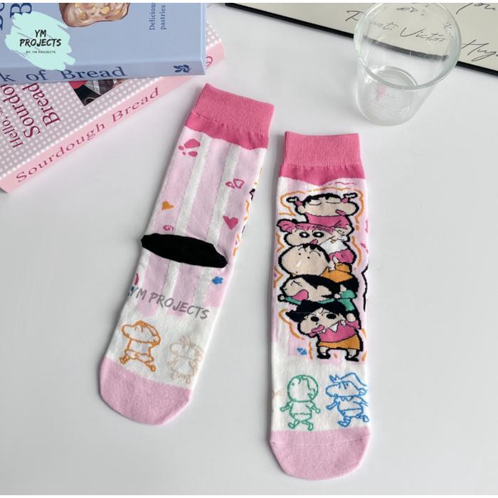 Gambar [YM Projects] Crayon Shinchan Socks / Kaos Kaki Setinggi Lutut Kaki Crayon Shinchan SC24 - Design 1 dari YM Projects undefined Tokopedia