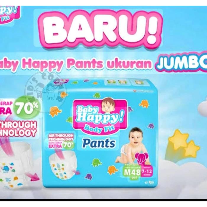 Gambar Baby happy pants jumbo M48/L42/XL 38/XXL34 - M48 dari DIAPERS BABY USHOOP undefined Tokopedia