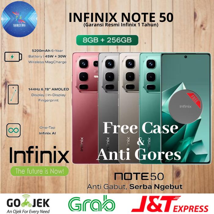 Gambar Infinix Note 50 Pro NFC Ram 8GB Memory 256GB 8/256GB Garansi Resmi Infinix 1 Tahun - Note 50, Ram 8/256GB dari New Collection 99 undefined Tokopedia