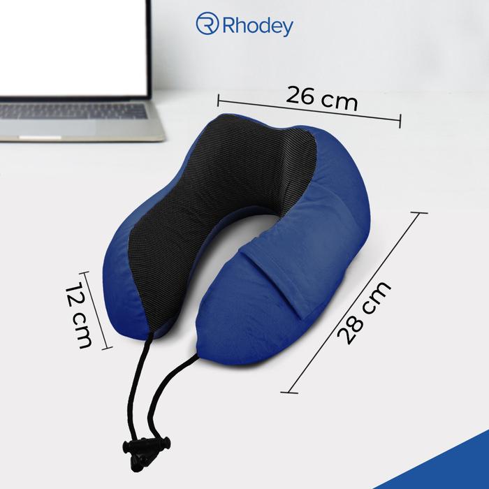 Gambar SER Bantal Leher Empuk Memory Foam U Shape Travel Pillow Rhodey - Biru dari LY Corp undefined Tokopedia