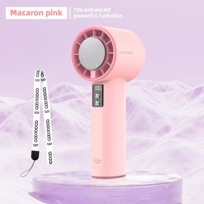 Gambar GOOJODOQ High-speed kipas 100 Gear Kompres es untuk mendinginkan Wind kipas angin Digital Display Adjustable Turbo kipas tangan High-speed Fan - macaron pink dari GOOJODOQ LOCAL SHOP undefined Tokopedia