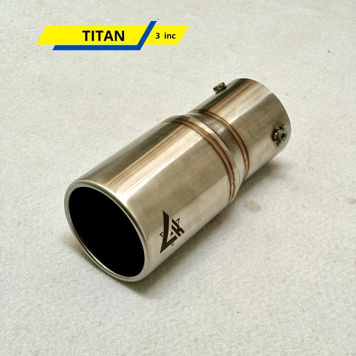 Gambar Muffler cutter variasi knalpot mobil fortuner LK exhaust Tip 3,5 inc - VLK 3.5 / 3in T dari LK EXHAUST undefined Tokopedia