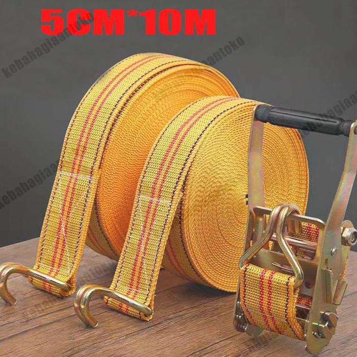 Gambar 5CMX 6/8 METER/ 4CM X 4/6/8/10 METER TALI PENGIKAT BARANG MOTOR/RATCHET TIE DOWN 10TON TALI PENGIKAT BARANG DI MOTOR /TAMBANG MOBIL PENGIKAT BARANG/TREKBEL 10 METER BESAR/TALI KREK SOUND 5 METER/TALI PENGIKAT BOX SPEAKER/TALI TRAK BELL 10 METER - 5CM*10Meter dari Mira Bertonaz undefined Tokopedia