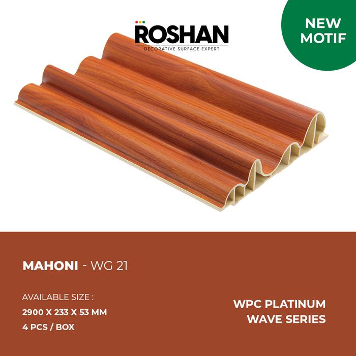 Panel Wpc Rohsan Jual Roshan Wall Panel WPC Type Platinum Wave 23,3cm X 290cm - Mahoni ...