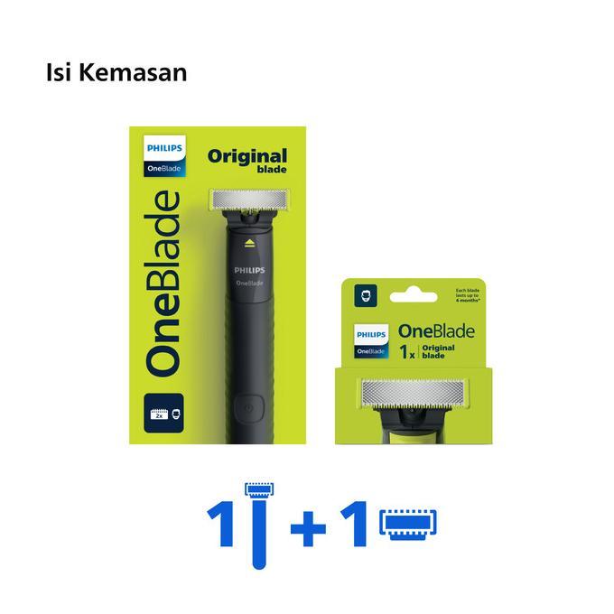 Gambar Spesial Philips | OneBlade | Alat Cukur Electric Hybrid Pria | Cukur dan Tata Tanpa Luka Baret | Handle Pisau Cukur | QP1424/10 - Handle+1Refill dari yuniyuni shopping undefined Tokopedia