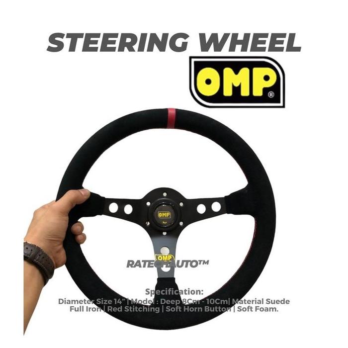 Gambar OMP CORSICA RACING STEERING WHEEL SUEDE-STIR OMP CORSICA SUEDE-STIR RACING DRIFT SLALOM DRAG - OMP SUEDE MERAH, CELONG 8CM dari JURAGAN STORE IDN undefined Tokopedia
