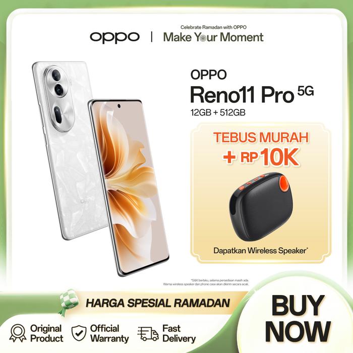 Gambar OPPO Reno11 Pro 12GB/512GB (Garansi Resmi) - Putih+TebusMrh dari OPPO Store Indonesia undefined Tokopedia